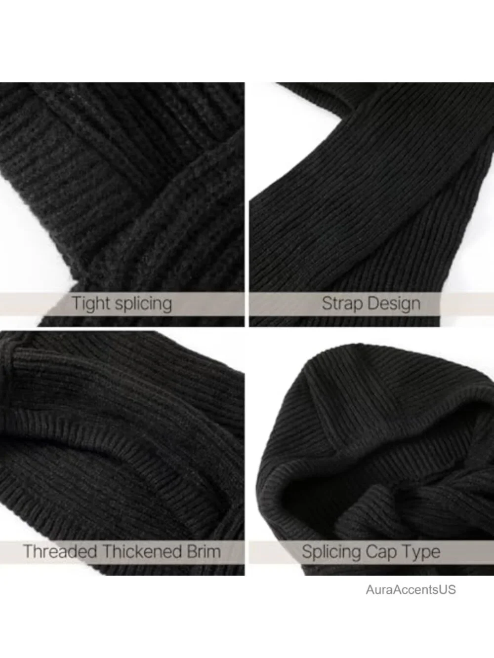 Women's Knit Balaclava Beanie with Scarf - Winter Warmth